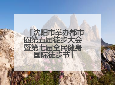 沈阳市举办都市圈第五届徒步大会暨第七届全民健身国际徒步节