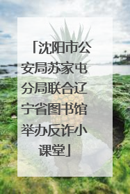 沈阳市公安局苏家屯分局联合辽宁省图书馆举办反诈小课堂
