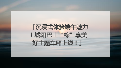 沉浸式体验端午魅力！城阳巴士“粽”享美好主题车厢上线！