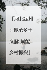 河北定州：传承乡土文脉 赋能乡村振兴