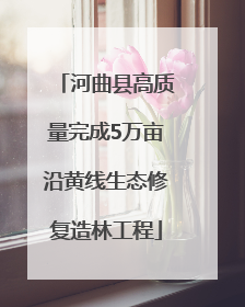 河曲县高质量完成5万亩沿黄线生态修复造林工程