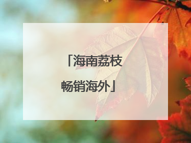 海南荔枝畅销海外