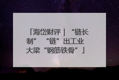 海岱财评｜“链长制” “链”出工业大梁“钢筋铁骨”
