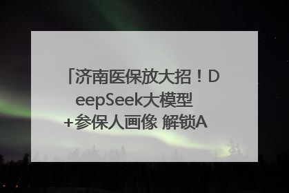 济南医保放大招！DeepSeek大模型+参保人画像 解锁AI医保管家新体验