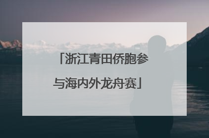 浙江青田侨胞参与海内外龙舟赛