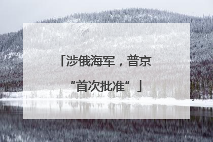 涉俄海军，普京“首次批准”