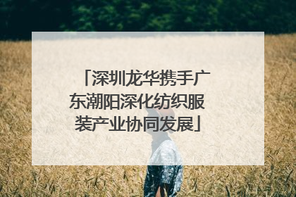深圳龙华携手广东潮阳深化纺织服装产业协同发展