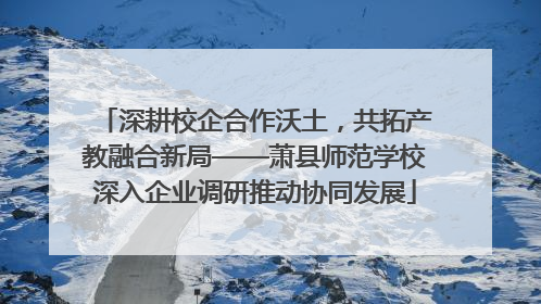 深耕校企合作沃土，共拓产教融合新局——萧县师范学校深入企业调研推动协同发展