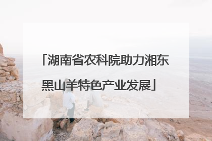 湖南省农科院助力湘东黑山羊特色产业发展