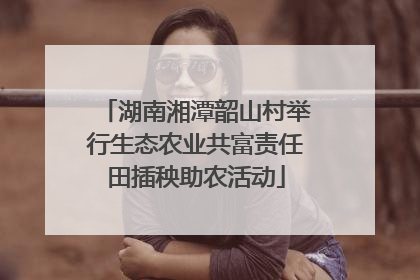 湖南湘潭韶山村举行生态农业共富责任田插秧助农活动
