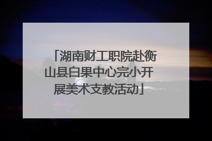 湖南财工职院赴衡山县白果中心完小开展美术支教活动