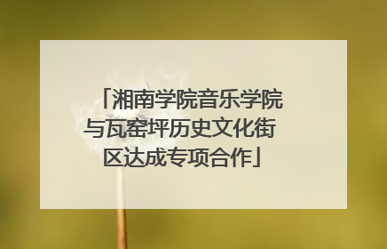 湘南学院音乐学院与瓦窑坪历史文化街区达成专项合作