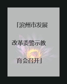 滨州市发展改革委警示教育会召开