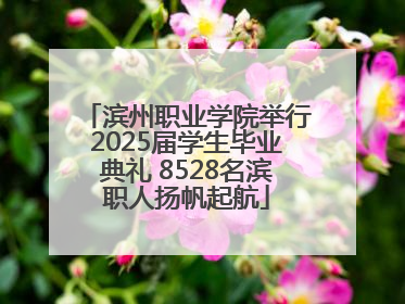 滨州职业学院举行2025届学生毕业典礼 8528名滨职人扬帆起航