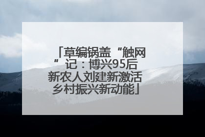 草编锅盖“触网”记：博兴95后新农人刘建新激活乡村振兴新动能