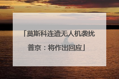 莫斯科连遭无人机袭扰 普京：将作出回应