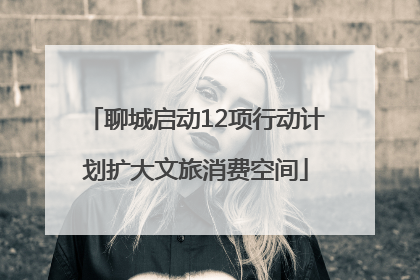 聊城启动12项行动计划扩大文旅消费空间