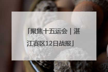 聚焦十五运会｜湛江赛区12日战报