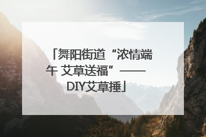 舞阳街道“浓情端午 艾草送福”——DIY艾草捶