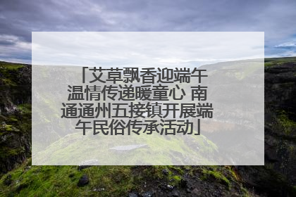 艾草飘香迎端午 温情传递暖童心 南通通州五接镇开展端午民俗传承活动
