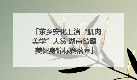 茶乡安化上演“肌肉美学”大赏 湖南省健美健身锦标赛落幕