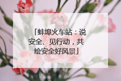 蚌埠火车站：说安全、见行动，共绘安全好风景
