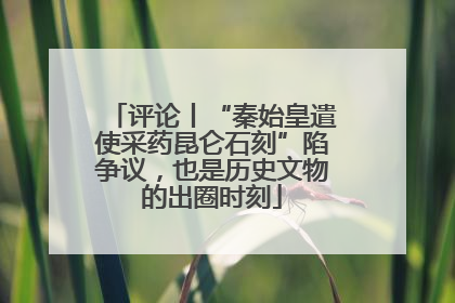 评论丨“秦始皇遣使采药昆仑石刻”陷争议，也是历史文物的出圈时刻