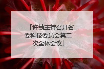 许勤主持召开省委科技委员会第二次全体会议