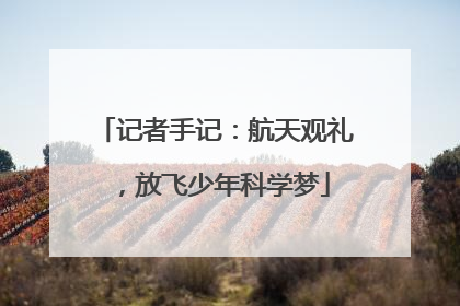 记者手记：航天观礼，放飞少年科学梦