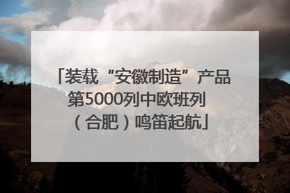 装载“安徽制造”产品 第5000列中欧班列（合肥）鸣笛起航