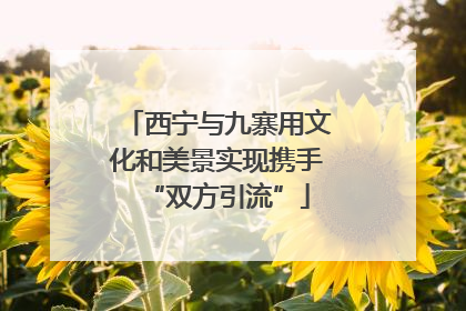 西宁与九寨用文化和美景实现携手“双方引流”