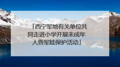 西宁军地有关单位共同走进小学开展未成年人暨军娃保护活动