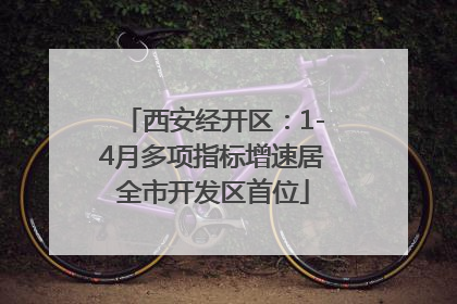 西安经开区：1-4月多项指标增速居全市开发区首位