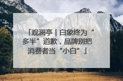 观澜亭｜白象终为“多半”道歉，品牌别把消费者当“小白”