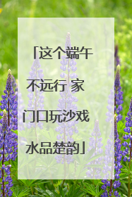 这个端午不远行 家门口玩沙戏水品楚韵