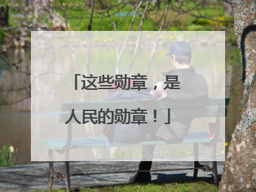 这些勋章，是人民的勋章！