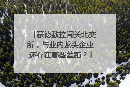 豪德数控闯关北交所，与业内龙头企业还存在哪些差距？