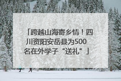 跨越山海寄乡情！四川资阳安岳县为500名在外学子“送礼”