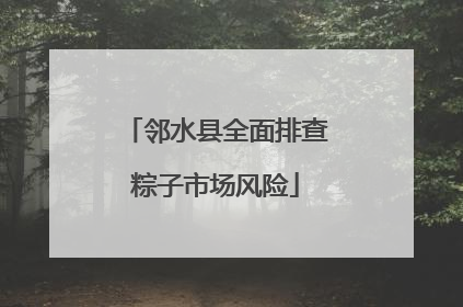邻水县全面排查粽子市场风险