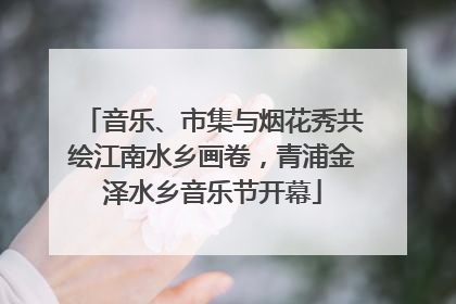 音乐、市集与烟花秀共绘江南水乡画卷，青浦金泽水乡音乐节开幕