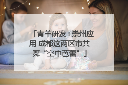 青羊研发+崇州应用 成都这两区市共舞“空中芭蕾”