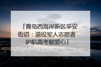 青岛西海岸新区辛安街道：退役军人志愿者护航高考献爱心