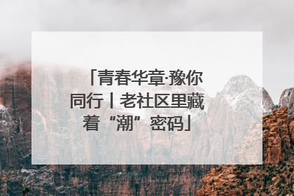 青春华章·豫你同行丨老社区里藏着“潮”密码