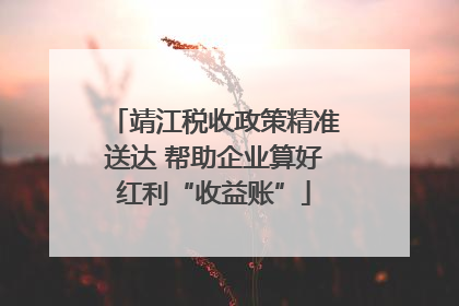 靖江税收政策精准送达 帮助企业算好红利“收益账”