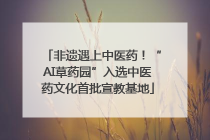 非遗遇上中医药！“AI草药园”入选中医药文化首批宣教基地