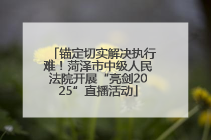 锚定切实解决执行难！菏泽市中级人民法院开展“亮剑2025”直播活动
