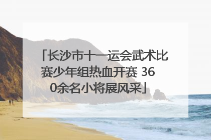 长沙市十一运会武术比赛少年组热血开赛 360余名小将展风采