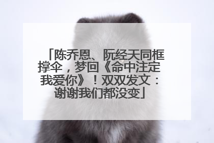 陈乔恩、阮经天同框撑伞，梦回《命中注定我爱你》！双双发文：谢谢我们都没变