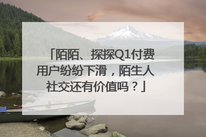 陌陌、探探Q1付费用户纷纷下滑，陌生人社交还有价值吗？