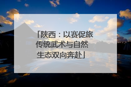 陕西：以赛促旅 传统武术与自然生态双向奔赴